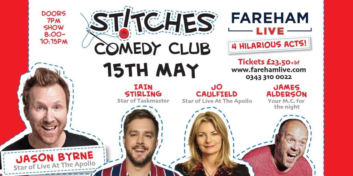 Hero image for Stitches Comedy Club - Jason Byrne, Jo Caulfield, Iain Stirling